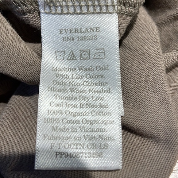 Everlane brown long sleeve organic cotton tee shirt XL - Picture 9 of 9